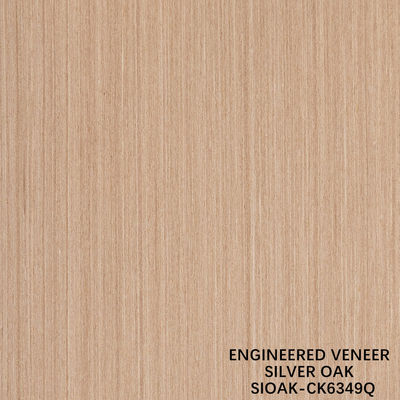 Veneer artificiale di legno Quarter Cut di pera d'argento Dimensione allungata 3200mm Per porta e faccia armadio