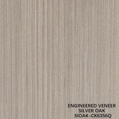 Veneer artificiale di legno Quarter Cut di pera d'argento Dimensione allungata 3200mm Per porta e faccia armadio