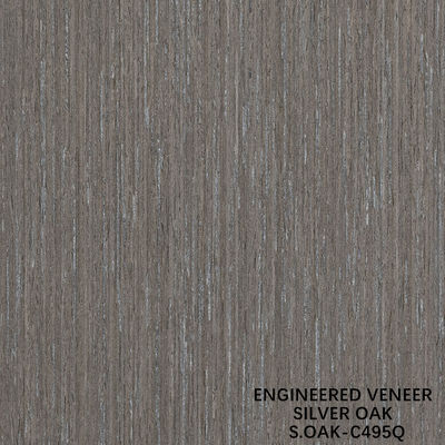 Finitura di legno ingegnerizzata di argento di quercia Quarter Cut per porta e armadio faccia allungata dimensione 3100mm SOAK-197S/495Q/1326S/1579S/1640S