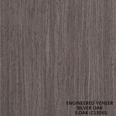Finitura di legno ingegnerizzata di argento di quercia tagliata per porta e armadio faccia allungata dimensione 3100mm