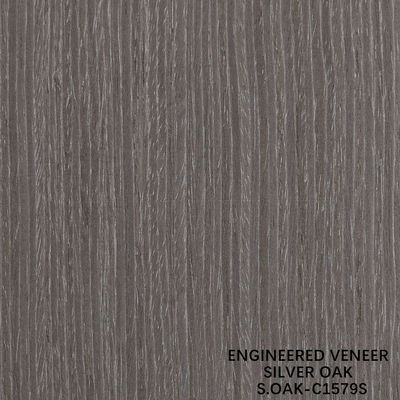 Finitura di legno ingegnerizzata di argento di quercia tagliata per porta e armadio faccia allungata dimensione 3100mm