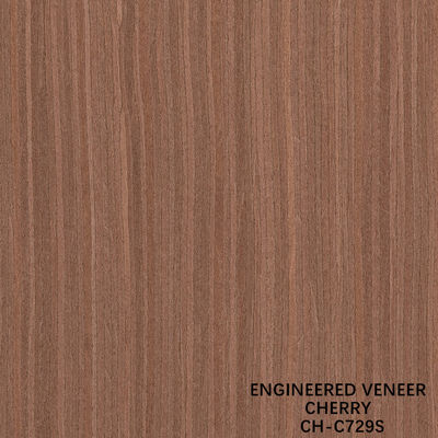 Pannelli di legno di ciliegio di finitura di lusso Grano retto 0,18-0,6 mm Spessore personalizzato per decorazioni alberghiere
