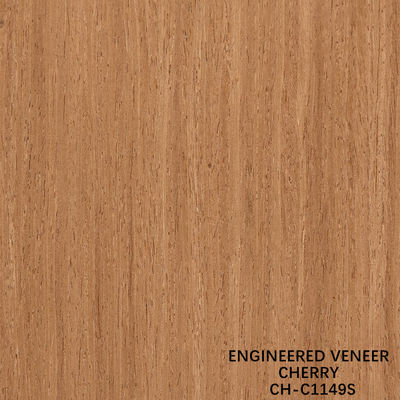 Pannelli di legno di ciliegio di finitura di lusso Grano retto 0,18-0,6 mm Spessore personalizzato per decorazioni alberghiere