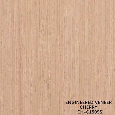 Pannelli di legno di ciliegio di finitura di lusso Grano retto 0,18-0,6 mm Spessore personalizzato per decorazioni alberghiere