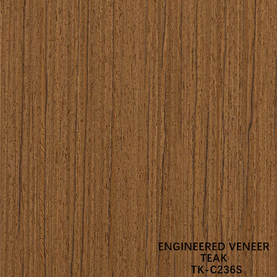 Ricognizione del legno Veneer di teak Slice Cut Tecnica con grano retto per per porta faccia allungata dimensione 2850mm