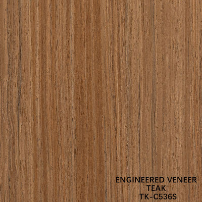 Ricognizione del legno Veneer di teak Slice Cut Tecnica con grano retto per per porta faccia allungata dimensione 2850mm