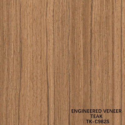 Ricognizione del legno Veneer di teak Slice Cut Tecnica con grano retto per per porta faccia allungata dimensione 2850mm