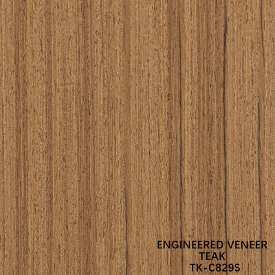 Ricognizione del legno Veneer di teak Slice Cut Tecnica con grano retto per per porta faccia allungata dimensione 2850mm