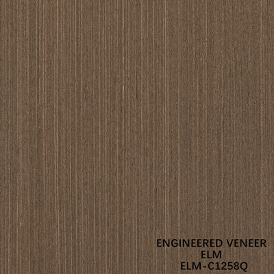 0.5mm Legno di olmo ingegneristico per pannelli di lusso 2500-3100mm Allungato Quarter Cut Colore marrone