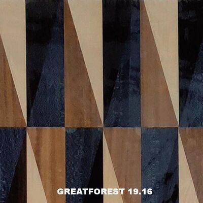 Artistic Parquet legno Veneer Collage simmetrico Modello geometrico ricco di colori Vernice in legno 0,55 mm