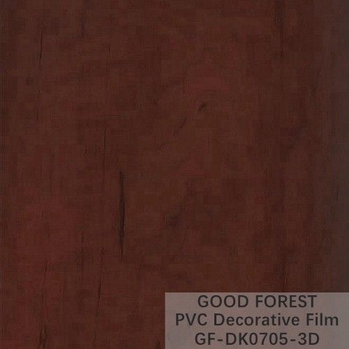 Film interno del PVC del ODM che produce delle bolle su colore rosso del grano di legno decorativo