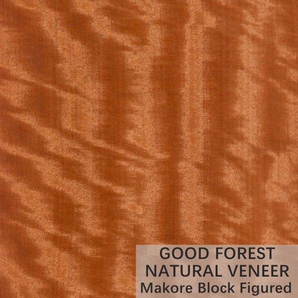 La corona di legno naturale dell'impiallacciatura di Makore di colore ha tagliato il servizio su misura grano