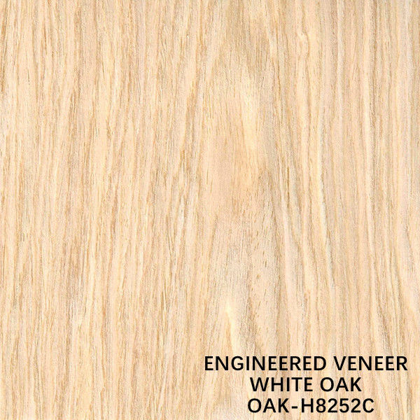 Il piano di legno artificiale della quercia bianca dell'impiallacciatura della decorazione ha tagliato il colore giallo-chiaro di H8252C