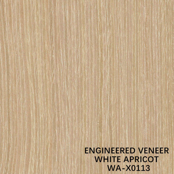 L'impiallacciatura artificiale X0113 di legno dell'albicocca ha personalizzato la lunghezza 3050mm che Squarter ha tagliato il grano diritto per compensato operato Cina fa