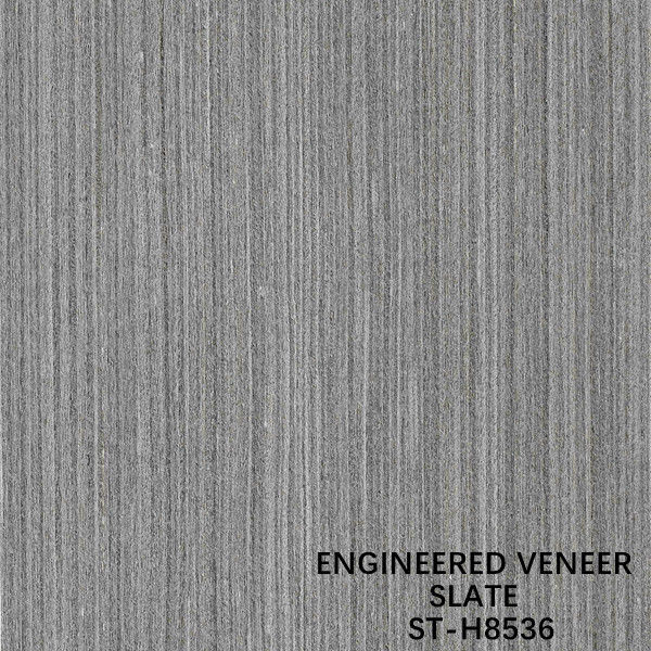 Dimensione scura costruita 3100mm di Grey Color For Decoration Lengthened del grano Fineline diritto della noce H8536 dell'impiallacciatura di legno dell'ardesia