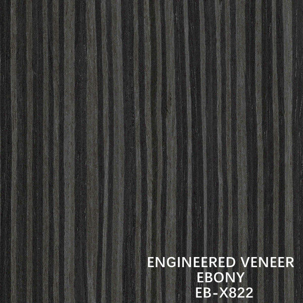 X822 il grano diritto Grey Color Artificial Ebony Wood impiallaccia per i materiali di sport