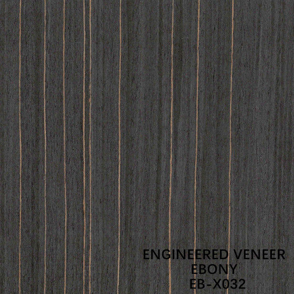 Ebony Engineered Wood Veneer decorativo X032 2500x640MM per l'iso operato del compensato