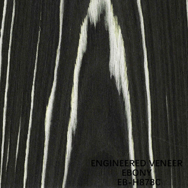 Colore in bianco e nero artificiale del grano H878C della corona di Ebony Wood Veneer Flat Cut per l'hotel