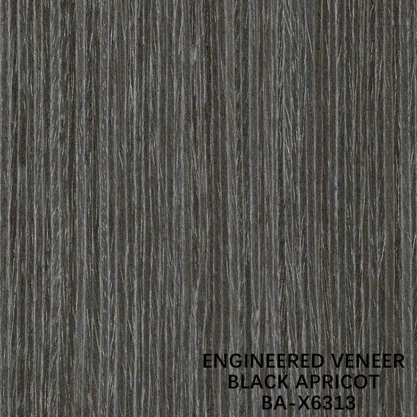 Il legno ricondizionato artificiale dell'albicocca nera della decorazione impiallaccia X6313 il grano diritto 2500-3100mm