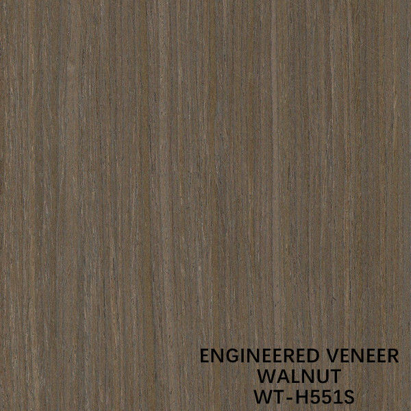 L'impiallacciatura artificiale H551S di legno della noce nera di iso diritto ha tagliato 3100mm per la porta e Windows