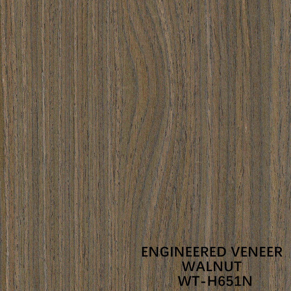 Rivestimento murale impiallacciato in legno di noce nero ingegnerizzato H651N colore marrone a grana dritta