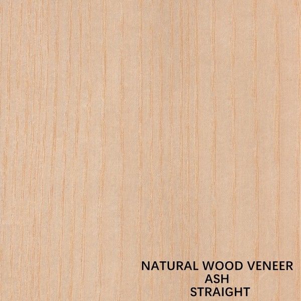 Legno bianco naturale di cenere, rivestimento di legno quadrato, taglio retto, lunghezza di grano 2050-3200 mm per mobili e porte