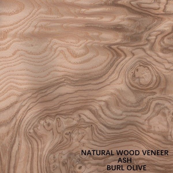 Insolito Legno di Cenere Bianco Naturale Veneer Burl Oliva AA Grade Per Pareti Spessore 0,5 mm