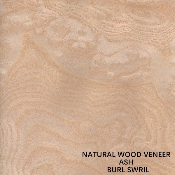 Grado bianco naturale del FSC Ash Burl Veneer Spiral Pattern Grain A per spessore 0.5-0.55mm della decorazione dell'hotel