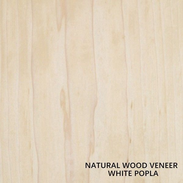 Finitura di legno di pioppo bianco naturale Dimensione 2440*1220mm Spessore 0,4mm Per decorazione di progetti di mobili