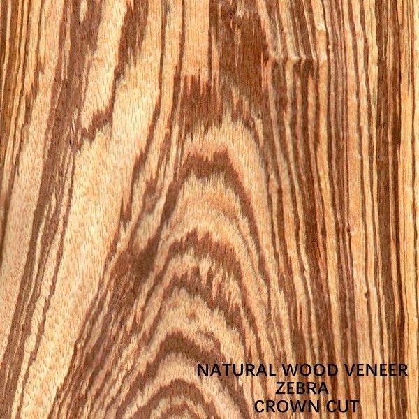 Il legno naturale della zebra dell'Africa occidentale impiallaccia Zebrano che la corona tagliata piana ha tagliato l'alta qualità per l'automobile la Cina interna fa