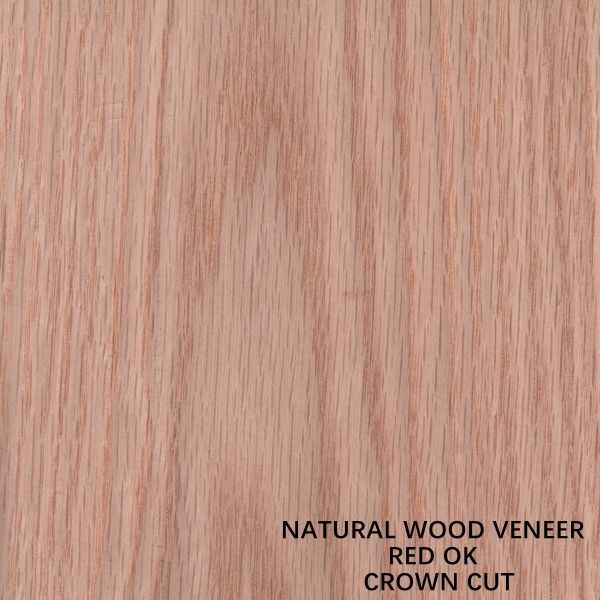 La corona ha tagliato l'impiallacciatura di legno di quercia rossa del grado 0.5mm del Aaa del grano per il fronte e la porta della mobilia