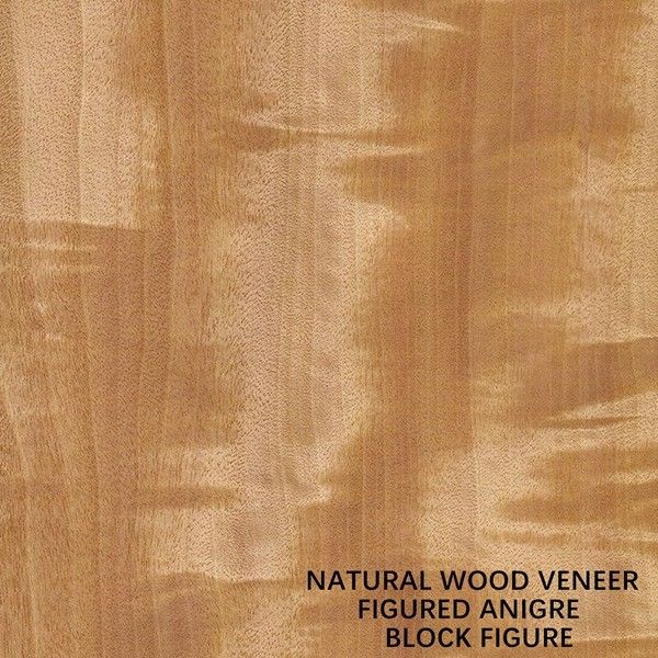 Figura di legno naturale colore uniforme 0.5mm del blocchetto dell'impiallacciatura di Anegre Africa del grano