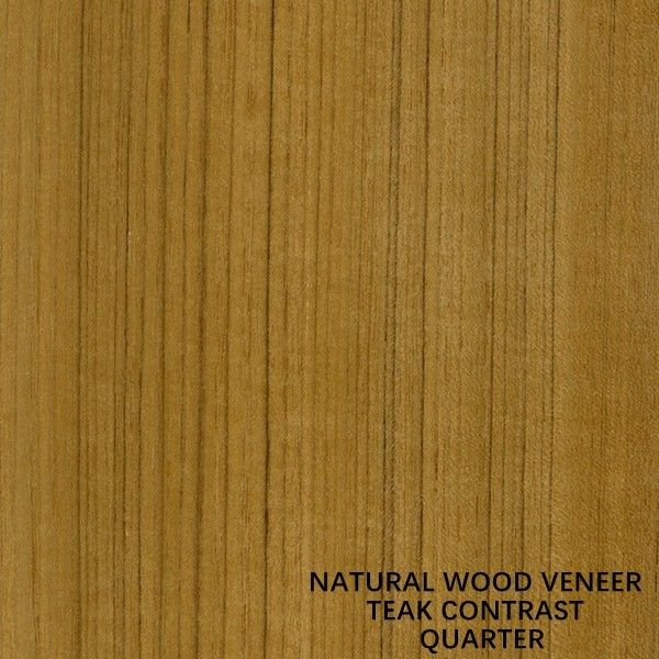 Linea di legno grano diritto del nero di contrasto dell'impiallacciatura del tek del grado del AAA per compensato operato