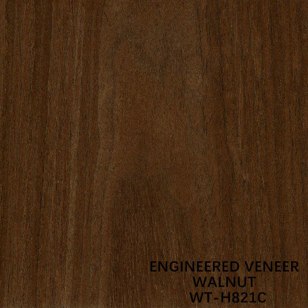 Impiallacciatura di legno di noce di colore marrone scuro del grano della corona per il fronte del gabinetto 2500-3100mm su misura
