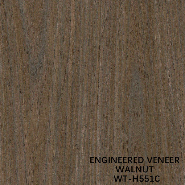 Giunto a grana colorato a taglio piatto con impiallacciatura di legno di noce naturale fino a 640/1280 mm di larghezza per compensato fantasia