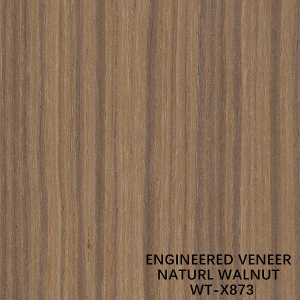 Impiallacciatura di legno ingegnerizzato EV Quarto di noce naturale Grana dritta Dimensione standard 2500 * 640 MM