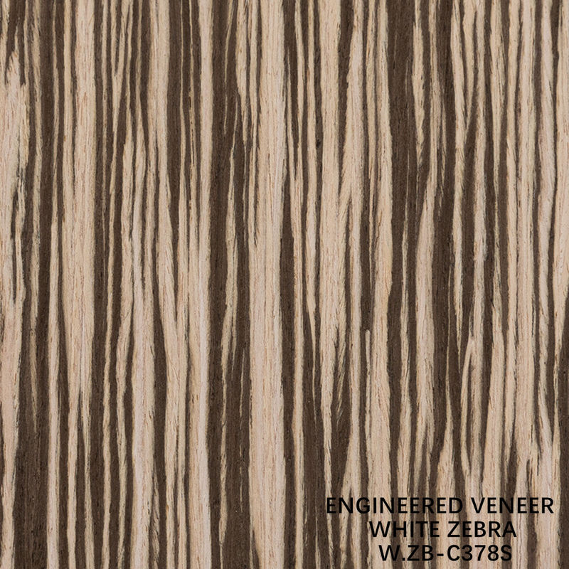 2500mm Legno ingegneristico Veneer Zebra Bianco Grano Diretto Zb-378s Per Legno compensato di lusso
