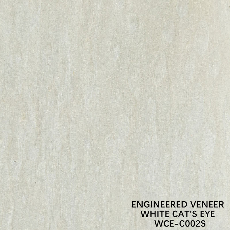 Fogli di legno composito ricostituito Veneer Burl And Root White Cat Eye 002S 0.15mm