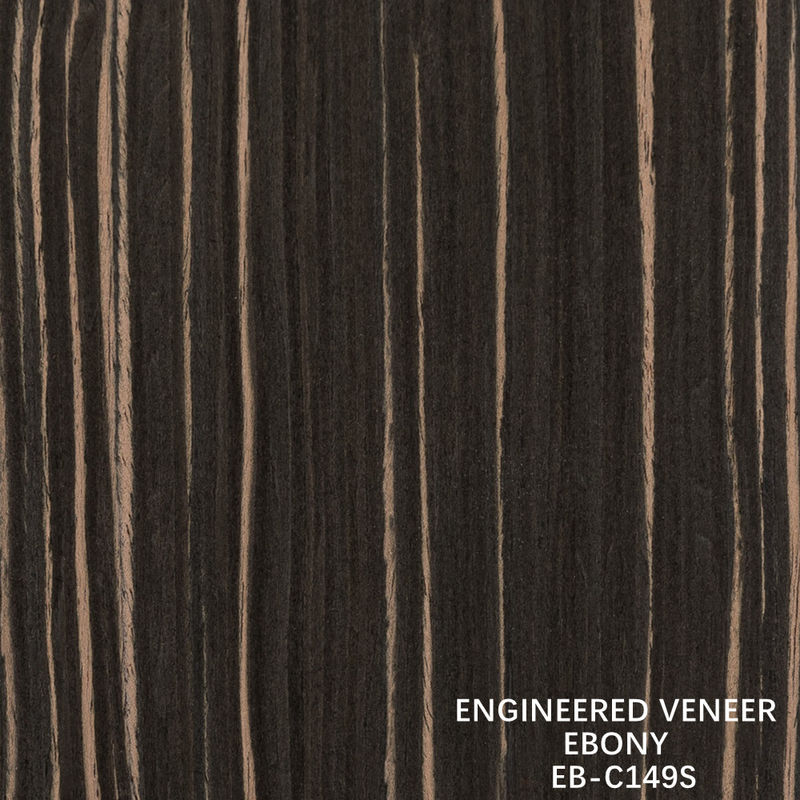 Veneer di legno ingegnerizzato di colore ebano rettilineo per legno compensato di lusso 640-1220 mm larghezza splicing