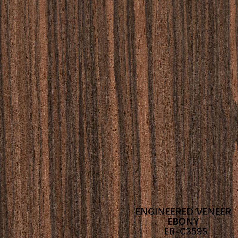 Ricon Ebony Wood Veneer Slice Cut Straight Grain Double Color per la decorazione della porta e dell' armadio
