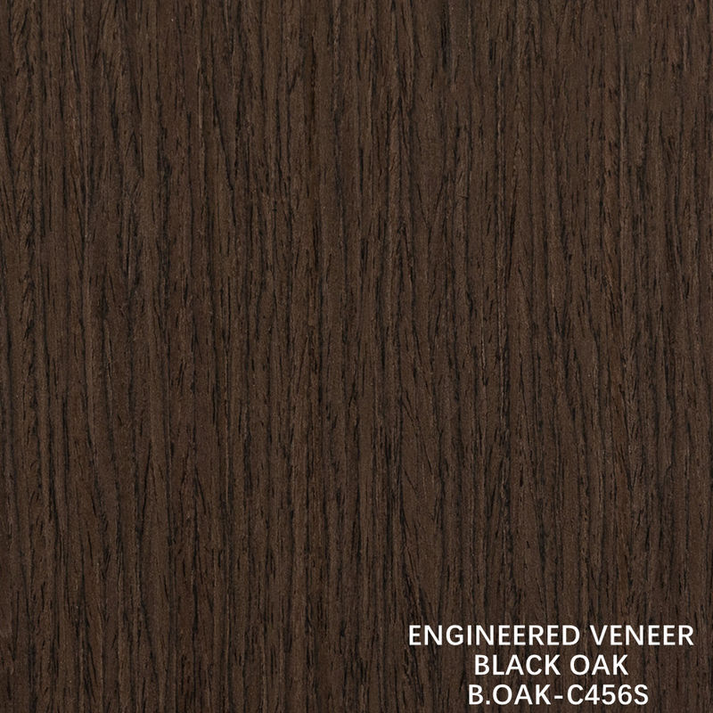Fabbricazione di legno di lusso, finitura di legno di ingegneria artificiale, legno di quercia nera, tagliatura a fette di grano dritto, 1220mm B.OAK-C456S / 617S / 1180S / 1222S