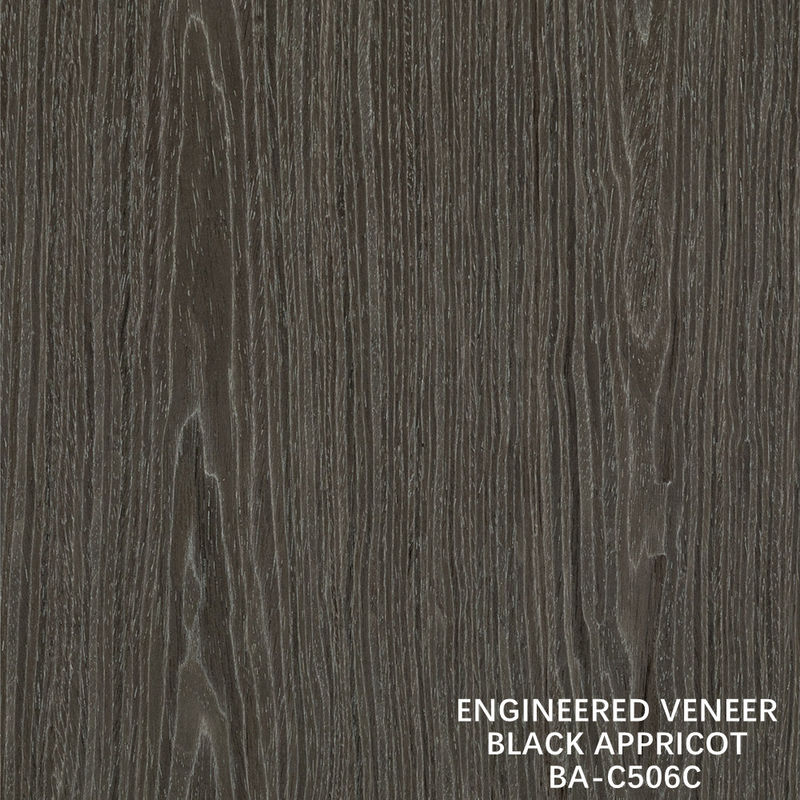 Top A Veneer di legno ingegnerizzato lavato nero albicocca corona grano colore scuro per la decorazione degli armadi dell'hotel