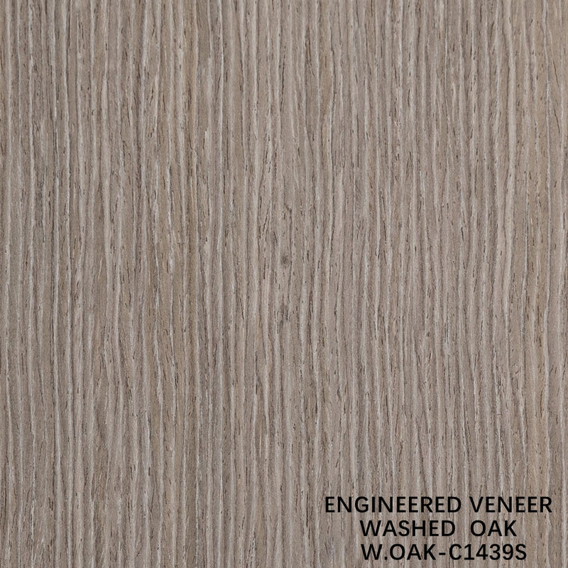 Tecnica di taglio in fette di legno di quercia lavato ricostituito Grano verticale Standard Dimensione 2500 * 640mm Tavola decorativa interna