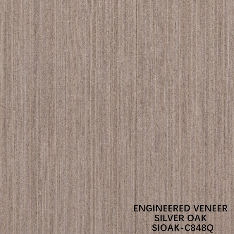 Taglio in fette ricostituito in legno di quercia d'argento Finitura di legno di quercia lunghezza 2500-3100mm Può essere personalizzato per il rivestimento delle pareti