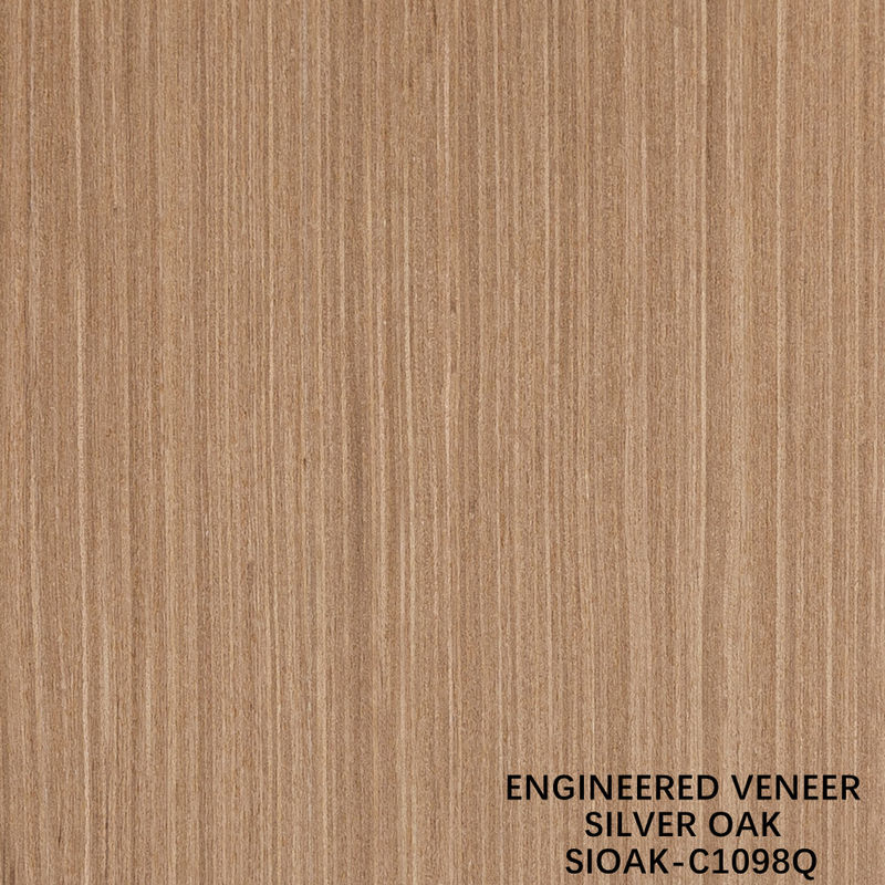 Legno ingegneristico Veneer Quarter Cut Of Silver Oak Sheet Spessore 0,4 mm per per la faccia del gabinetto