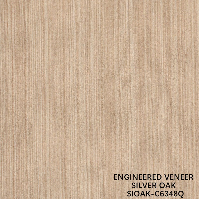 Veneer artificiale di legno Quarter Cut di pera d'argento Dimensione allungata 3200mm Per porta e faccia armadio