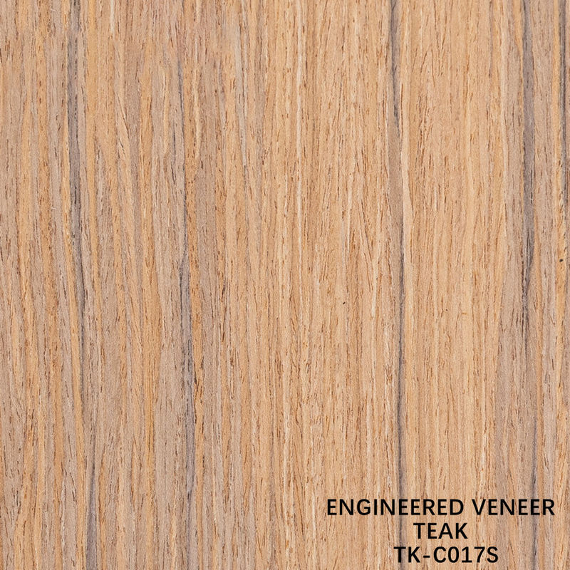 Ricognizione del legno Veneer di teak Slice Cut Tecnica con grano retto per per porta faccia allungata dimensione 2850mm