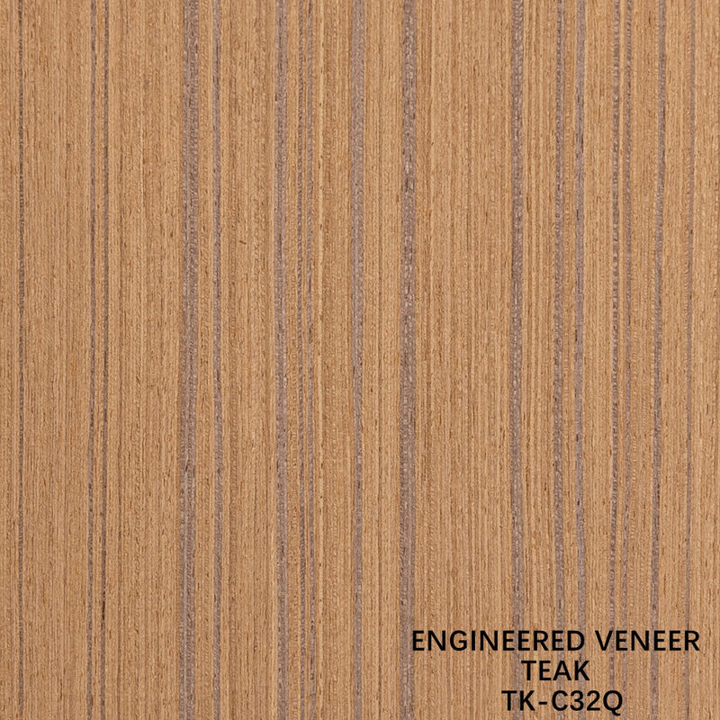 Quarto taglio di alluminio di teak 2500*640mm di dimensioni normali grano retto per la decorazione degli hotel