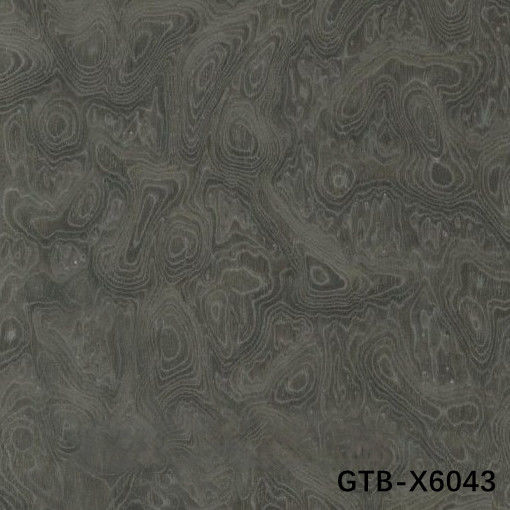 Simulazione Legno Veneer Of Grey Tree Burl GTB-X6043 Dimensione allungata 2850mm Fleeced Back For Hotel Wall Panel