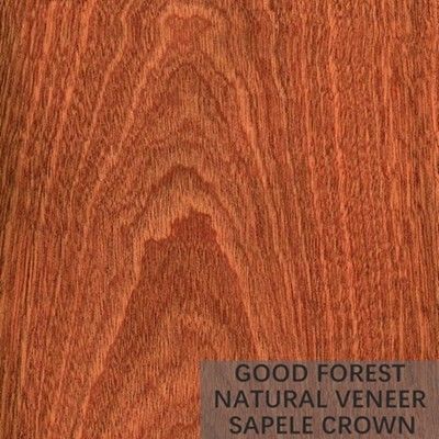 L'impiallacciatura di legno naturale di Sapele ha calcolato l'impiallacciatura di legno del grano per la decorazione